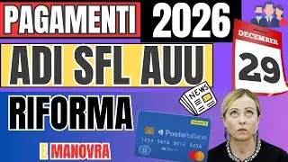 PAGAMENTI INPS👉ASSEGNO DI INCLUSIONE, SFL, AUU📌 MANOVRA 2026✅ PENSIONI E Novit&agrave;