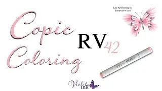 Copic Marker Coloring | Pink Butterfly  | Violeta-Ink.com