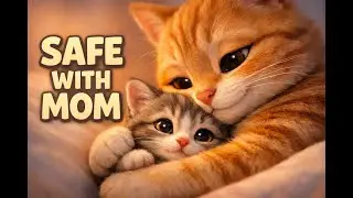 A Cozy Little World: A Mother Cat and Her Baby