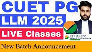 CUET PG LLM 2025 Online Coaching Classes|cuet pg llm 2025 preparation|cuet pg llm syllabus 2025|LLM