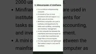 types of computers ( supercomputers, mainframe, minicomputer, microcomputer)