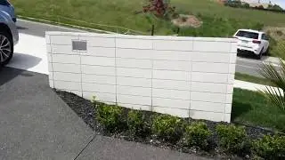 Premier Estate Brick Straight Edge in White Stack Bond & Milano Stepping Stone in Natural Stone & Ga