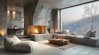 Relaxing Instrumental Piano Music for Deep Calm | Minimal Cozy Room with Large Window View Outside