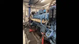 Loadtest of MTU16V2000G60ddec after overhaul, 1100+ hp at 1500rpm