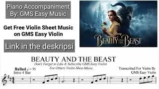 [Free Sheet] Beauty And The Beast - Piano Accompainment || Violin Sheet Music