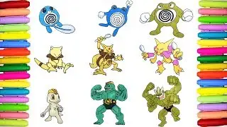 Pokemon shiny list coloring #60 to 68