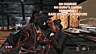 Sekiro | Emma | No Damage, No Kuro's Charm, Demonbell, Base Vitality and Posture | 4k 60fps