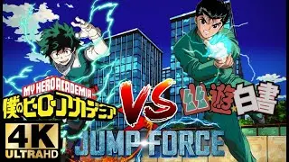 JUMP FORCE GAMEPLAY MY HERO ACADEMIA VS YUYU HAKUSHO MATCH - NO COMMENTARY (4K FPS)