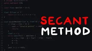 1.3.1 Secant Method Implementation | Coding Tutorial | Numerical Methods