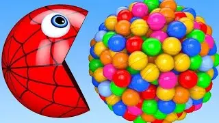 Learn Colors With PACMAN Magic Slide and Surprise Toys