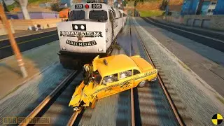 GTA SA Realistic Vehicle Deformation - Crash Testing Real Car Mods  6