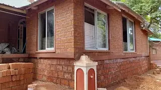 laterite stone house / red stone work