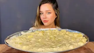 ASMR NHOQUE CREMOSO COM MOLHO BRANCO SEM FALAS MUKBANG BRASIL | CAMILE ASMR