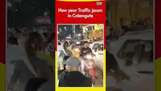 New year Traffic jaam in Calangute
