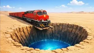 Train vs Giant Hole 😱 | Most Dangerous Railway Ever (3D Game)