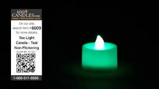 Teal Non-Flickering Battery Operated Tea Light Candle