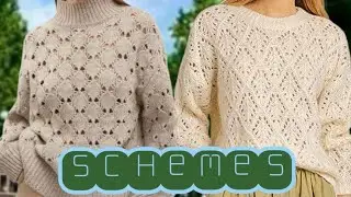 Офигенные 💥 свитеры, узоры со схемами к ним.