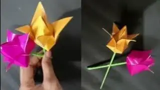 How to Make Paper Tulip  | Easy DIY Paper Flower | Simple Craft Idea /Easy Origami Tulip 