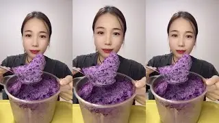 ONLY BITES ~ QIAN PURPLE CRUNCHY SHAVED ICE EATING 