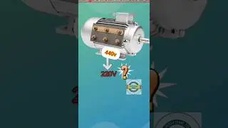 440V Motor To Convert 220V Running #motor #voltage #singlephase