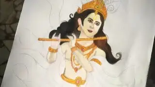 Part 1|| Krishna ji painting ||water colour drawing ||#youtube #painting #shrikrishnabhakti 