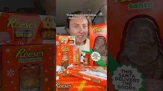 пробую лимитированную праздничную версию Reese&rsquo;s (я потратила 50 долларов) 🥜🎄 #reese&rsquo;s #новаяеда ...