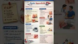 Acute Appendicitis: Quick Clinical Overview. #medicine #appendicitis #surgery #doctor