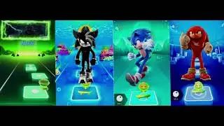 SONIC MOVIE 🎥 TAILES 🟠 KNUCKLES 🔴 SCISSOR ⚫️ SONIC 🔵 PLAYBIIhop FAMILY &hearts;️