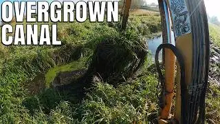 Heavy Vegetation Removal & Canal Desilting | RAW Excavator Sound