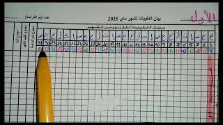 طريقة ملء #ملف الغياب#📝p1