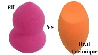 Elf  vs. Real Technique Beauty Blender + Full Face