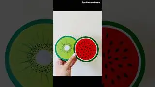 Beautiful Kivi fruit coaster design #youtubeshorts #shorts#short