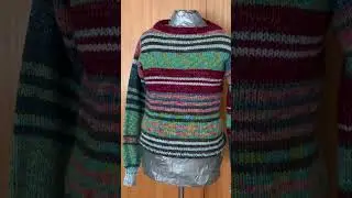 Ein Restepullover nur aus Sockengarn (mehrstrangig gestrickt)