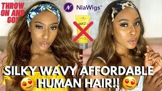 BLONDE BROWN HIGHLIGHT HEADBAND WIG UNBOXING TRY ON & REVIEW!! FT NIAWIGS