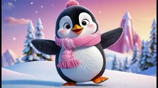 Polly Penguin Slides Fast | Winter Animal Song for Kids | Fun Arctic Rhyme for Toddlers