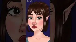 Elven speed art 🧝🏼&zwj;♀️- EmmaLu #speedart #art #shorts #magic #sketch #arte #youtubeartist #dibujo