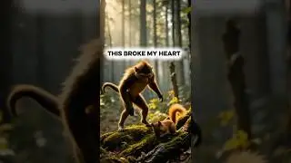 Monkey Hurt A Squirrel -   Cat Rescue #shorts