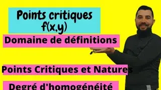 Points critiques et Natures du fonction à deux variables et degré d'homogénéité