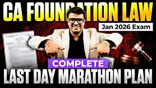 Complete Details about CA Foundation Law Marathon | Jan 26 | ICAI CA | Indresh Gandhi