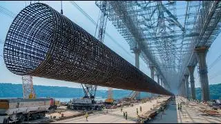 Huge Rebar Cage Process in Bridge Building Revealed.Full Documentary on Mega Construction& Machinery
