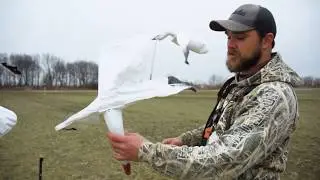 Wind Powered Flying Snow Goose Decoys | Deck Boss Flyers | White Rock Decoys