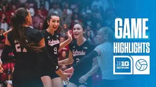 Nebraska at Indiana | Highlights | Big Ten Volleyball | 11/22/2025