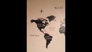 Grandman New Large World Map Wall Stickers Original Creative Letters Map Wall Art Bedroom Home Decor
