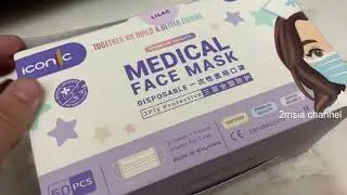 Iconic Medical Face Mask 3ply Made In Malaysia Unboxing