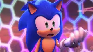 Sonic Prime: Sonic having a little conversation with the Chaos Council