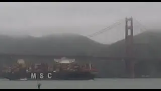 MSC Anna enters Golden Gate Bridge April 16 2020