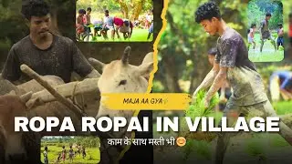 Ropa Ropai🌾 in village me khub masti 😁 vlog #rajeshekkalife #vlog