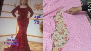 فيديو #لفستان سواريه بمترين ونص قشر السمك بديل سمكه 