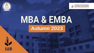 ACBSP Accredited MBA & EMBA Admissions for Autumn 2023 at IUB