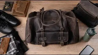 Yukon Bags - Archibald Leather Duffle Bag in Chestnut